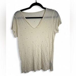 Zadig & Voltaire Cream Short Sleeve Tee